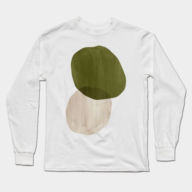 Green abstract stones Long Sleeve T-Shirt by WhalesWay